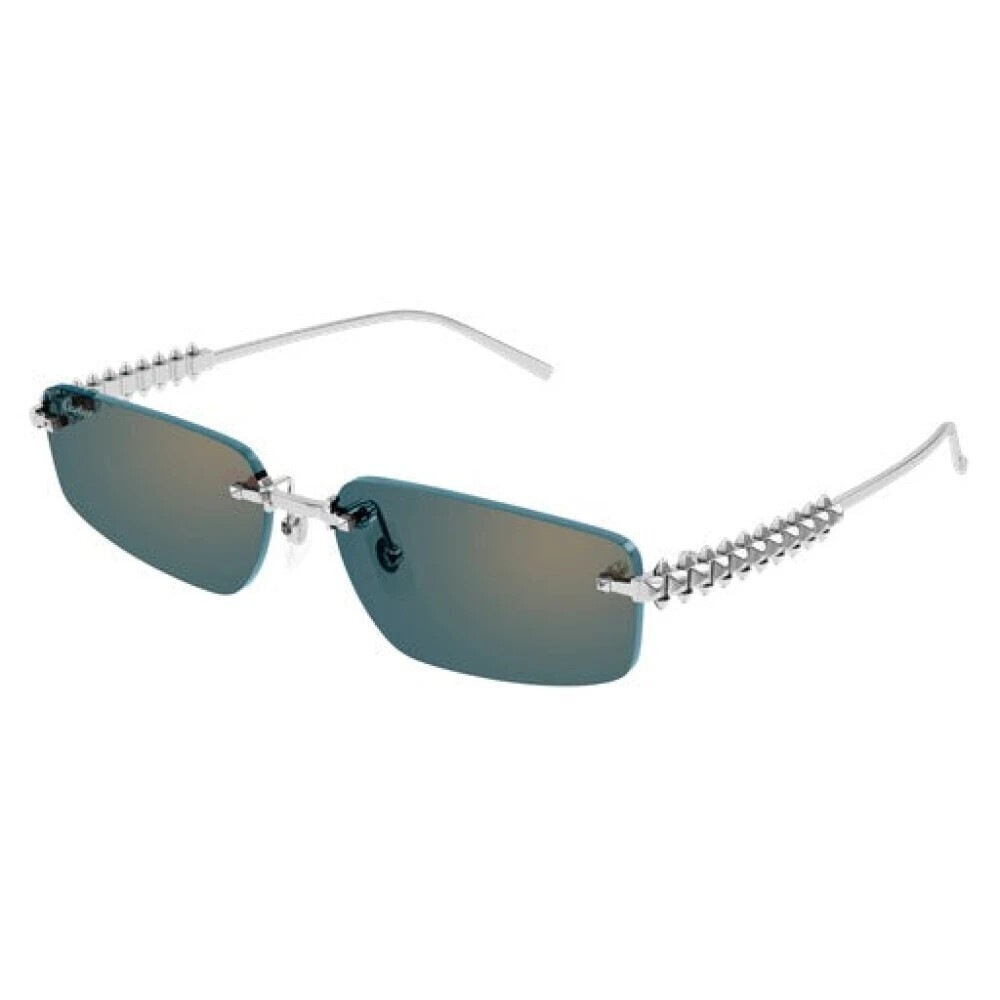 Cartier CT0544S-004 Sunglasses Silver Green Metal
